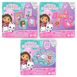 Gabi's Cat House 3-in-1-Spielset Domino Pop-Up-Würfel Jumbo-Karten