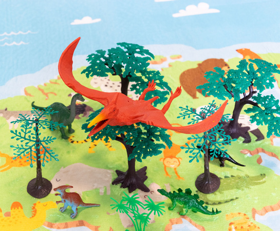 Savage Satz von Dinosaurier-Figuren in einem Behälter 55 Stück