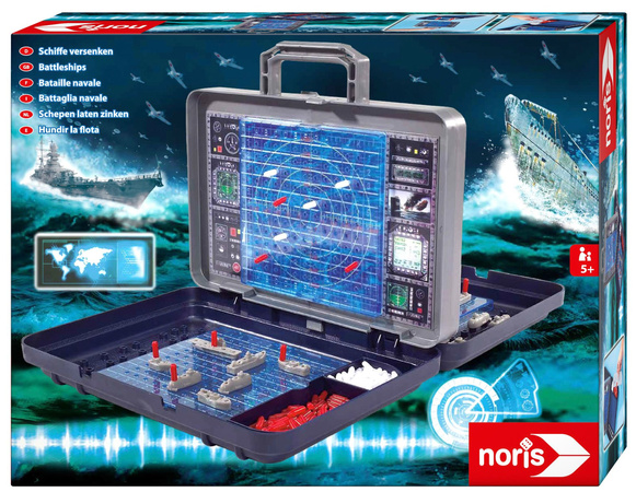 Noris strategisches Schiffsspiel Schiffe in einem Koffer Seeschlacht
