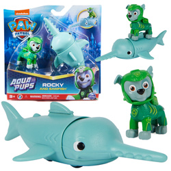Paw Patrol Aqua Pups Set Rocky Figur und Sägefisch