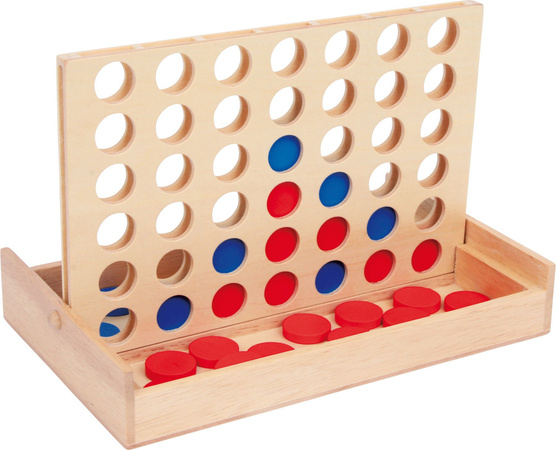Kleiner Fuß aus Holz Partyspiel "Vier in einer Reihe" 3460 