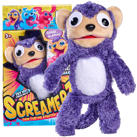 ScreamerZ Interactive Screamer Maskottchen Lila Affe mit Sound