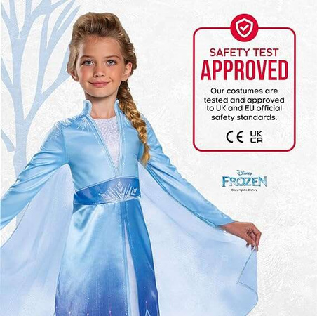 Kinderkostüm, Disney Karnevalskostüm Die Eiskönigin Elsa 124-135 cm 7-8 Jahre alt