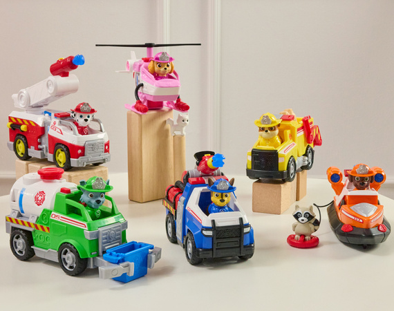 Paw Patrol Feuerwehr-Rettungsfahrzeug mit Figur Marshall Feuerwehrauto mit Wassergranaten