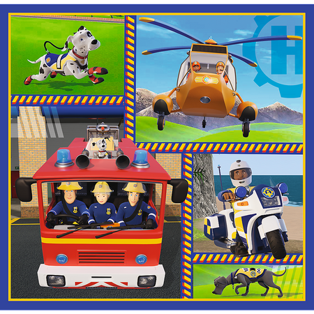 Trefl Puzzle 3in1 Feuerwehrmann Sam in Aktion 106 Elemente