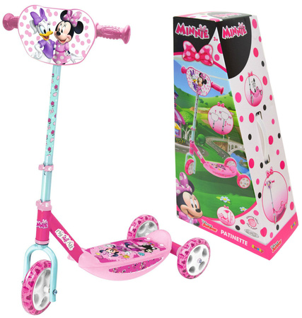Minnie Maus Disney Glitzer Dreirad Roller leise Räder und verstellbare Lenker
