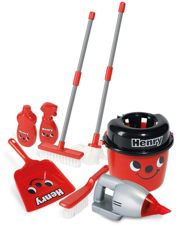 Casdon 674 Henry Deluxe Reinigungsset mit Staubsauger und Mopp