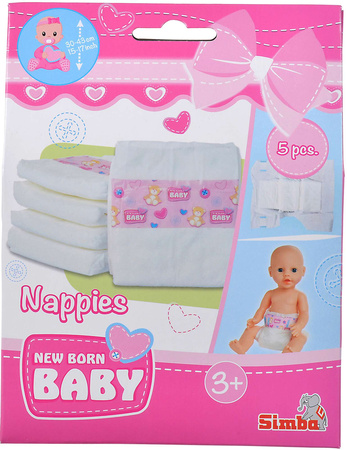 New Born Baby Baby Puppenwindeln 5 Stück
