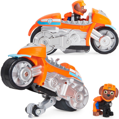 Paw Patrol Motopies Zuma Figur und Motorrad deluxe Fahrzeug Spin Master