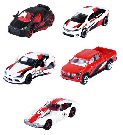 Satz von 5 Fahrzeugen Toyota Racing Supra Corolla GT Sportwagen