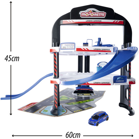 Majorette 60th Anniversary Large 3-storey Urban Garage + Urban Vehicle