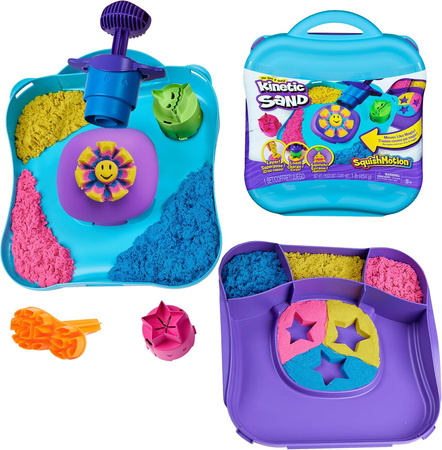 Kinetic Sand Kunststoff Kinetic Sand Set Squish Motion Koffer 3 Sande + Zubehör