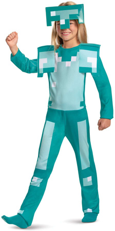Minecraft Faschingskostüm Diamant-Rüstung 127-136 cm 7-8 Jahre alt