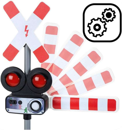 Straßenschild Bahnübergang Verkehr lernen Ampel Klein Licht und Ton