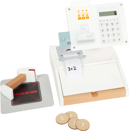 Hölzerne fiskalische Registrierkasse mit Taschenrechner Small Foot