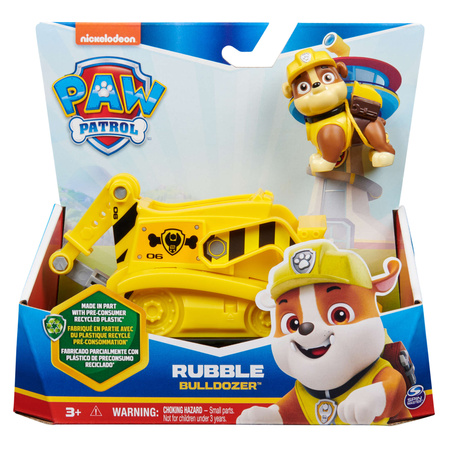 Paw Patrol 2-in-1 Buddel Buddel Rubble Fahrzeug mit Öko-Figur