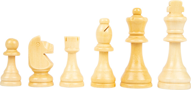 Small Foot 2-in-1 Holzspielset für klassische Spiele Großschach Dame XL 45 cm