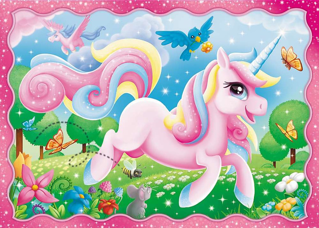Puzzle 4in1 Einhörner und Magie 207 Teile