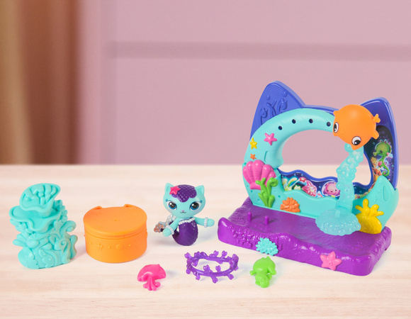 Gabby's Dollhouse the Kinofilm Balkon-Set mit Aquarium Meerjungfrau Figur + Zubehör Gabby's Dollhouse the Kinofilm