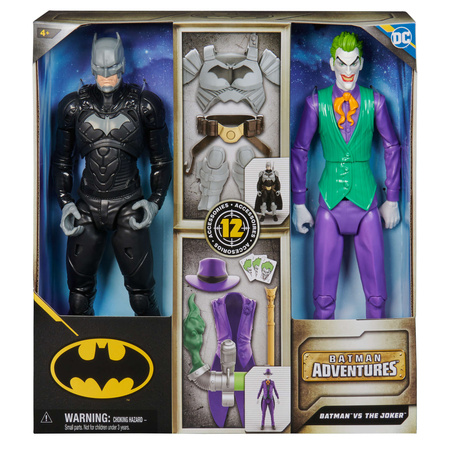 Großes 2-in-1 DC Comics Batman vs Joker 30 cm Figuren + Zubehörset