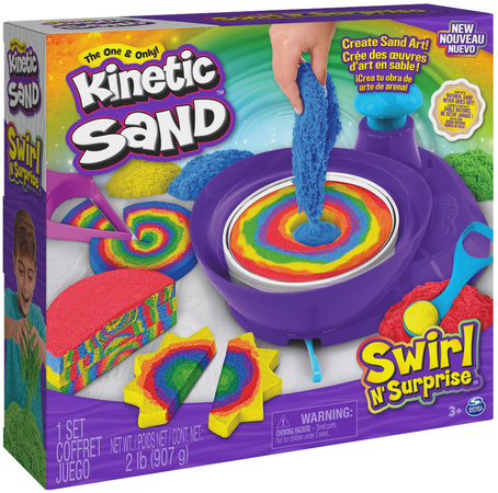 Kinetic Sand Plastic Kit Bunter Kinetic Sand 907g Swirl n' Surprise Mischmaschine + Zubehör