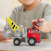 Paw Patrol Rubble Charger Baufahrzeug Roter Heppo Grabber mit Figur 6cm