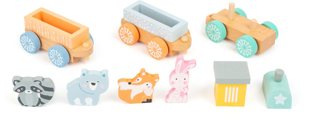 Kleiner Fuß Große Holzeisenbahn mit Tieren