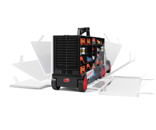 Transporter LKW Koffer für Resorach LKW 63 cm + Autos Hubschrauber und Straßenzubehör