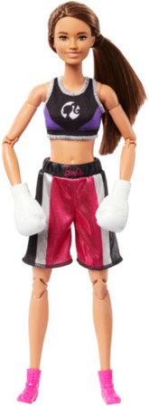 Barbie Little Set Collector's Doll Made to Move Boxing You Can be Anything + Boxhandschuhe