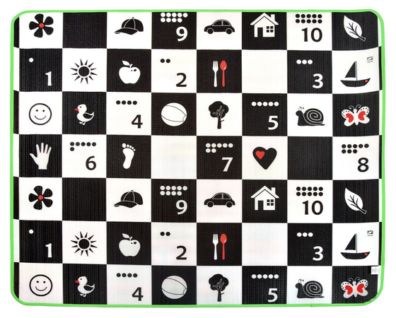 Humbi doppelseitige Lernmatte aus Schaumstoff mit deutschem Alphabet EPE 180x150x1 cm