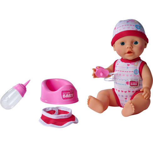 Funktionelle pinkelnde Babypuppe New Born Baby 30 cm