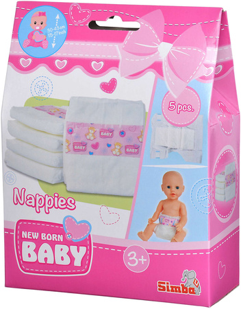 New Born Baby Baby Puppenwindeln 5 Stück