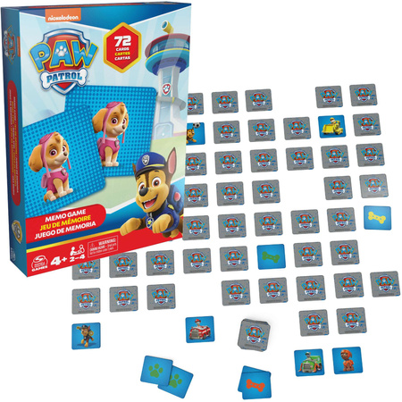 Paw Patrol Memo Kartenspiel 72 Karten