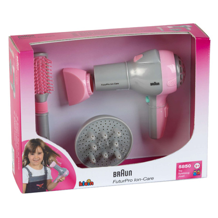 Braun Haartrockner mit Diffusor und Bürste für Kinder Klein