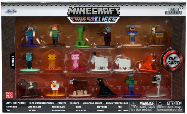 Minecraft Set mit 18 Metall-Sammelfiguren