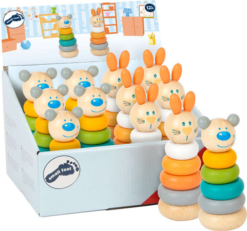 Holzturm Teddybär Puzzle Pyramide Montessori Small Foot