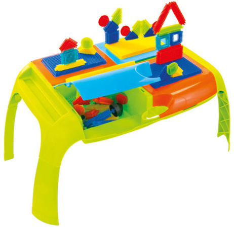 Toy Lightweight Constructor's Table mit bunten Bloko-Blöcken 37 Teile