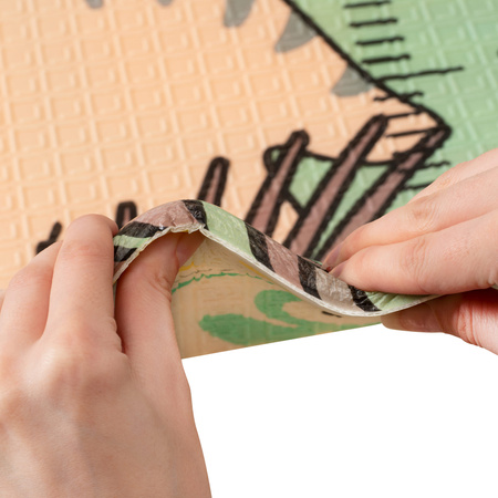 HUMBI Spielmatte Baby, Krabbelmatte, XPE Schaumstoff, Doppelseitig, Flatbar, Wasserdicht, Extra Größe, Teppich Babymatte, Rutschfest, 200x180 Dinosaurier Tiere Buchstaben Messen