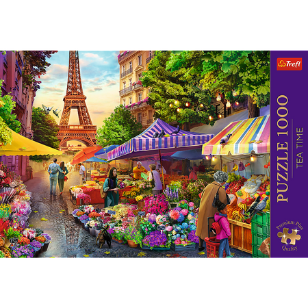 Puzzle 1000 Blumenmarkt Paris Trefl