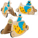 Kleiner Fuß 2-in-1 Holzfahrrad Schaukelstuhl Cookie Monster