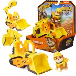 Paw Patrol Rubble und seine Crew Rubble&Crew Rubble Bagger Gelb Bulldozer Baufahrzeug mit Figur 6cm
