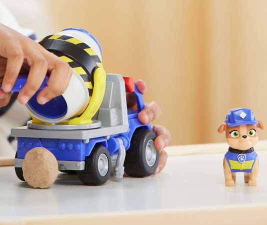 Paw Patrol Gemischter Betonmischer Fahrzeug Rubble und seine Crew + Figur