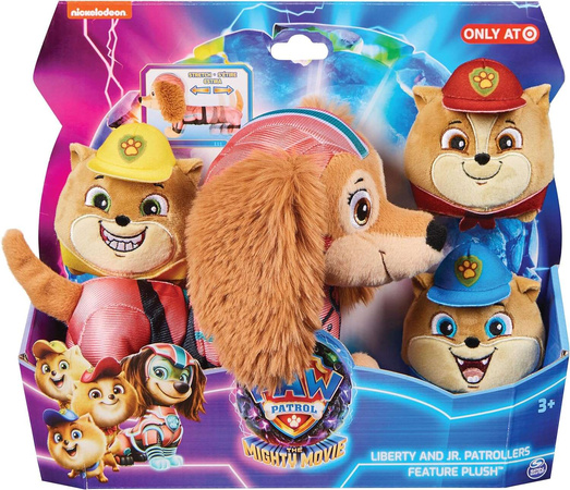 Paw Patrol The Mighty Kinofilm Liberty Plüsch Maskottchen Hund 20 cm Gund + Poms Katzen