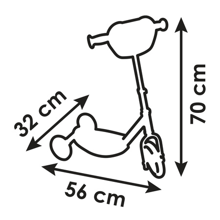 Gabi Katzenhaus Dreirad Scooter leise Räder und verstellbarer Lenker