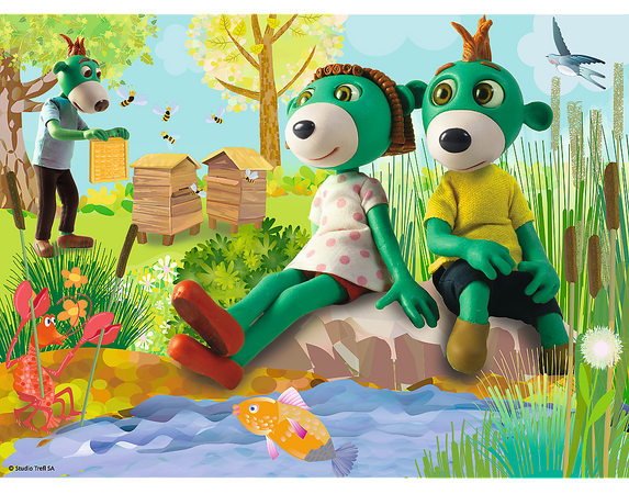 Trefl 18265 Puzzle 30 The Treflik Family am Teich