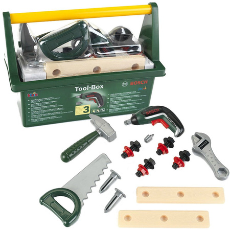 Werkzeugkoffer mit Bosch Schraubendreher Licht klingt Klein 8345