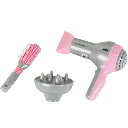 Braun Haartrockner mit Diffusor und Bürste für Kinder Klein