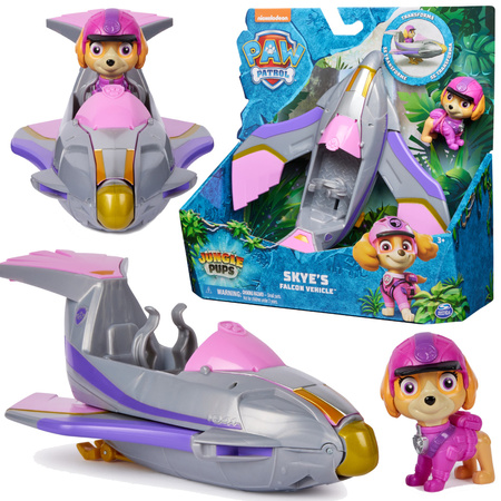 Paw Patrol Jungle Pups Fahrzeug Skye Falcon Set + Figur