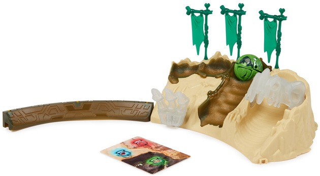 Bakugan Training Set + Titan Trox Dino Clan Figur Grün Strategie Spiel