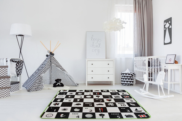 Humbi doppelseitige Lernmatte aus Schaumstoff mit deutschem Alphabet EPE 180x150x1 cm